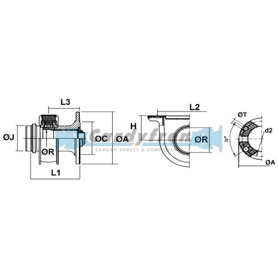 COMPLETE BEARING SUPPORT FOR MAN 2055