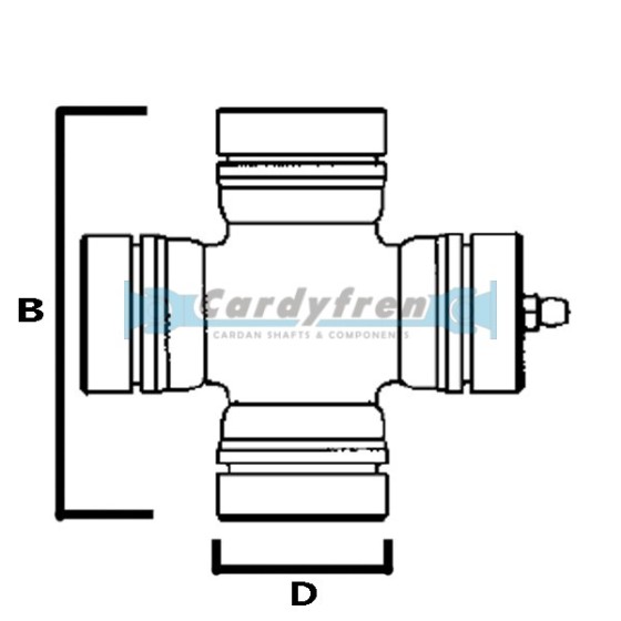 U-JOINT Ø29 x 49 TOYOTA LAND CRUISER LUBE IN 1 CUP