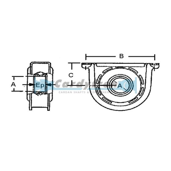 CENTER SUPPORT BEARING DANA SPICER 1610 Ø 45x194