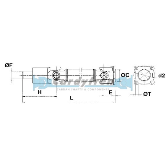 DRIVE SHAFT PIAGGIO PORTER 515 mm