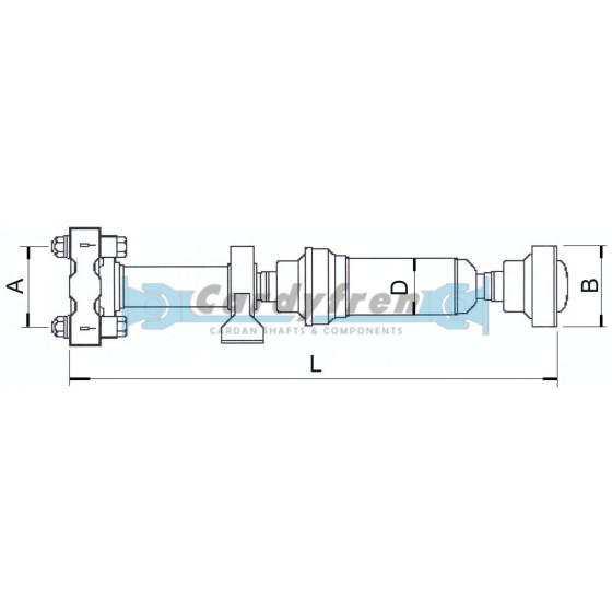 TRANSMISION CARDAN VW VOLKSWAGEN TOUAREG L 1246,4mm. REFERENCIA: 7L6521102G, 7L0521102B/D/G