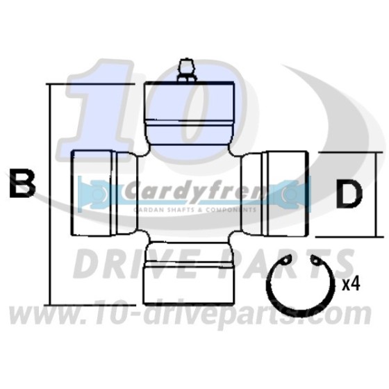 CROISILLON DANA SPICER 6855 (2055) SERIES GRAISSAGE CENTRALISÉ