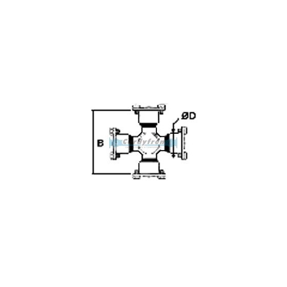 U-JOINT Ø 55,5x205,5 DANA SPICER 1880 SIDE LUBE