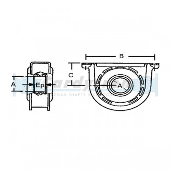 CENTER SUPPORT BEARING IVECO (EQ: 9984261/ 9932698)