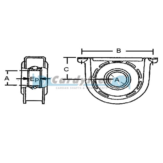 CENTER SUPPORT BEARING S.1310 Ø35x25x168