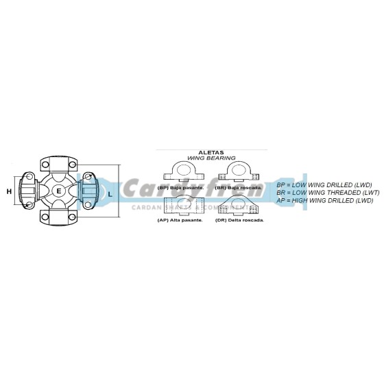 U-JOINT Ø 36,7x87,37/107,9 S.4C 2BP/2AP MECHANICS