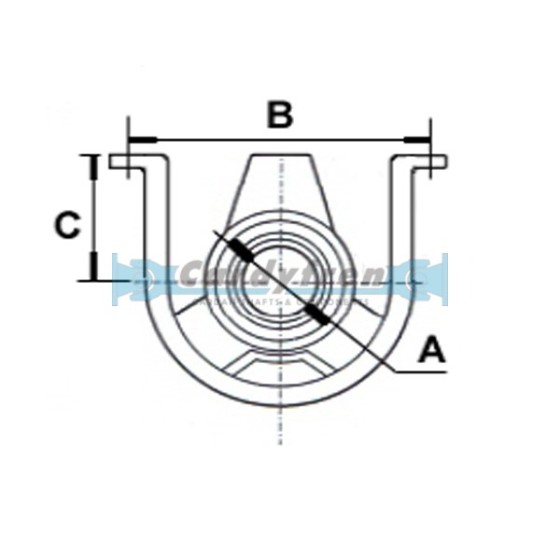 SOPORTE RODAMIENTO MB SPRINTER Ø47x196x21 H73