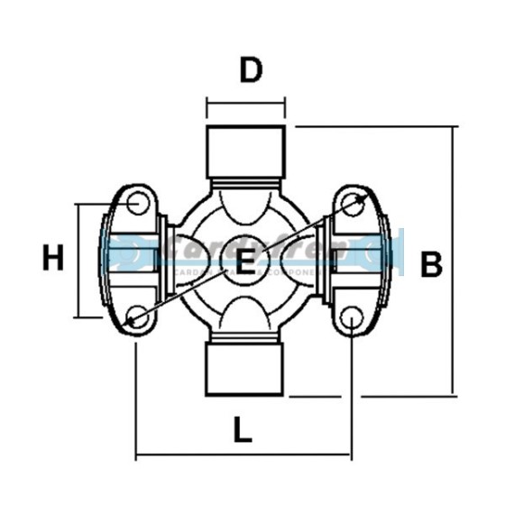 MIXED U-JOINT 25.4x55/33.34x60.32 S.2CRL 2BP MECHANICS