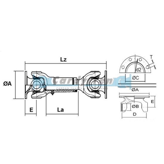 EXTRA SHORT DRIVE SHAFT ELBE 0.107 270mm