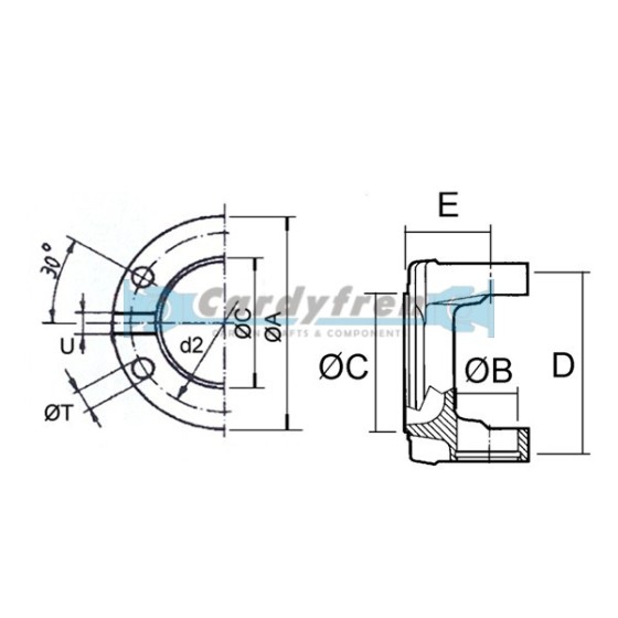 FLANGE YOKE SAE NISSAN S.1310