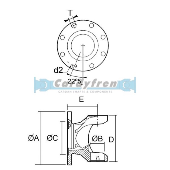 FLANGE YOKE DIN S.1350