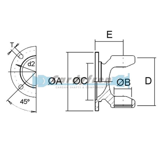 FLANGE YOKE DIN S.6815