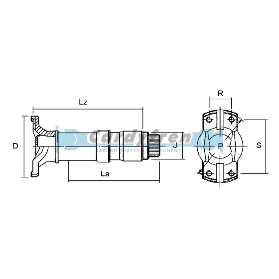 HORQUILLA CORREDERA MECHANICS S.7C 240mm CRUZ 148,4x49,2