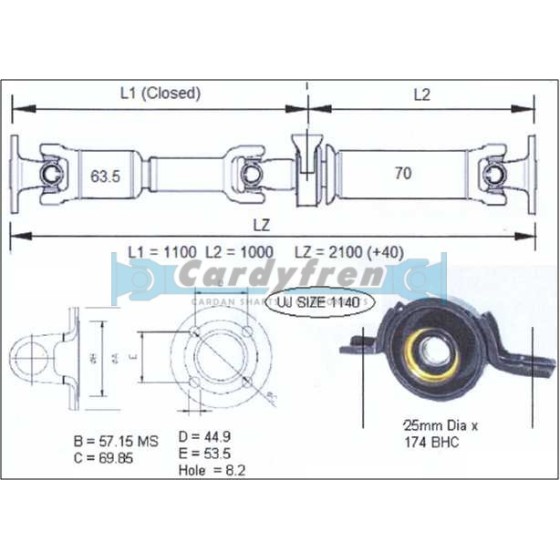 TRANSMISION CARDAN HONDA CRV 2012-2013 2080 mm