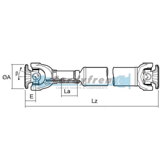 DRIVESHAFT LAND ROVER FRC8386