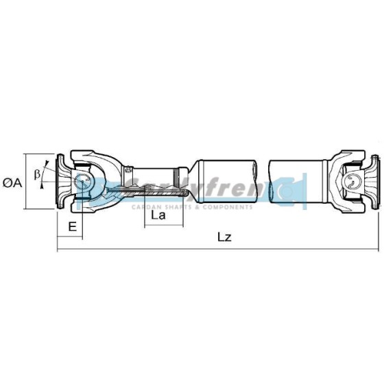 TRANSMISION CARDAN RANGE ROVER 750 mm DELANTERA FTC4140