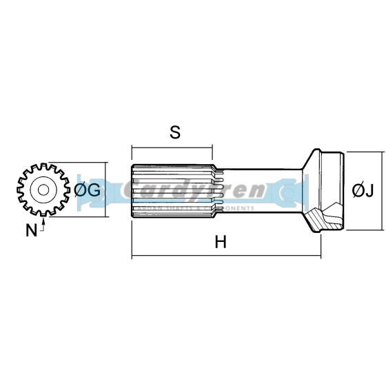 BARRON ORIGINAL DANA SPICER SERIE 1310, PARA TUBO Ø 50,8X2,4. DANA SPICER REF: 2-40-2431