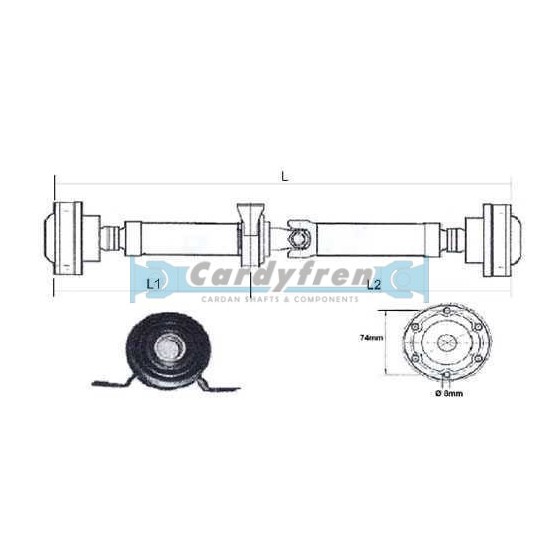 TRANSMISION CARDAN FIAT PANDA 4X4 CV 1728 mm