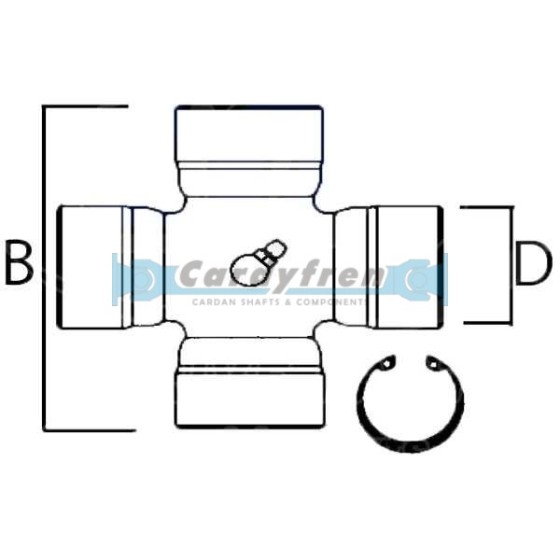 CRUZ Ø 23,80x61,20 SERIE 1100 ENGRASADOR CENTRAL