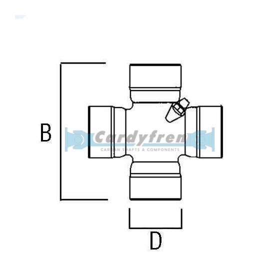 U-JOINT 23,8x61,2 LATERAL LUBE STANDARD S.1100