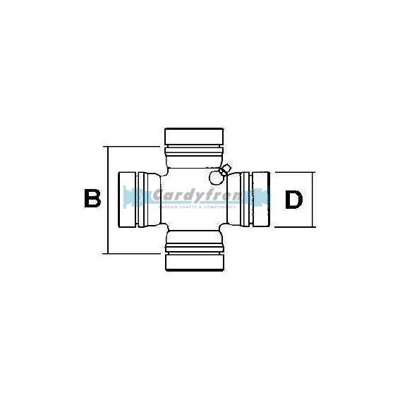 U-JOINT Ø 28 x 49/53 KIA MERCEDES - SIDE LUBE