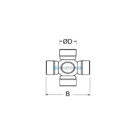 CRUZ Ø30x83 SERIE ELBE 0.110 E/ORIFICIO DADOS