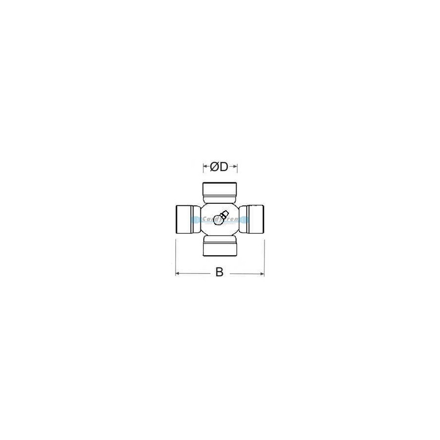 U-JOINT Ø 45,04x118,10 CENTRAL LUBE