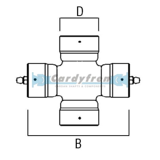 U-JOINT Ø 34x97 LUBE IN 2 CUPS