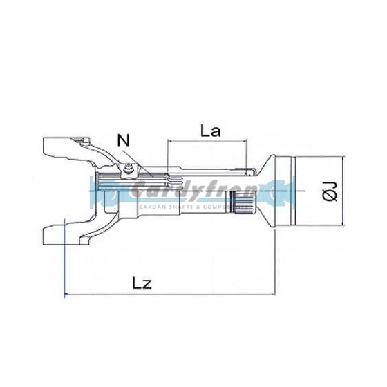 SLIP YOKE + SLIP STUB SHAFT S.1140