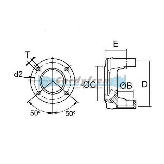 FLANGE YOKE SAE S.1350 98.5x4x9.7