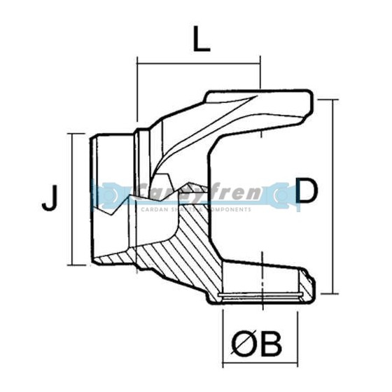 TUBE YOKE SPICER S.1210 FOR 50,8x1,7 mm TUBES