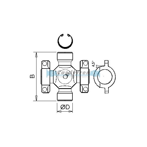 U JOINT Ø 48 x 161 mm SCANIA P40, P400