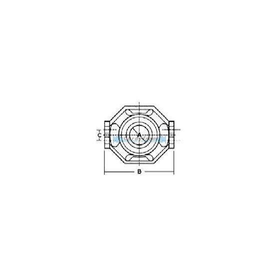 SOPORTE RODAMIENTO EQUIVALENTE MERCEDES FIJACIÓN LATERAL 35x160