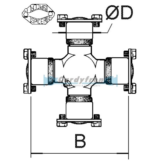 CRUZ 49,2x155 mm E/L S.1710 DANA SPICER