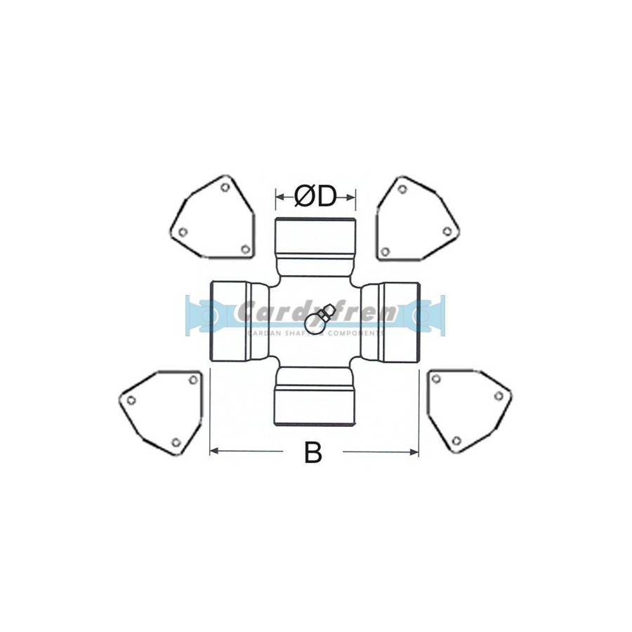 U-JOINT 49,2x191,5 mm L/G 1810 SERIES DANA SPICER