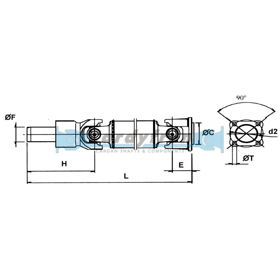 DRIVE SHAFT NISSAN SERENA 768,5 mm