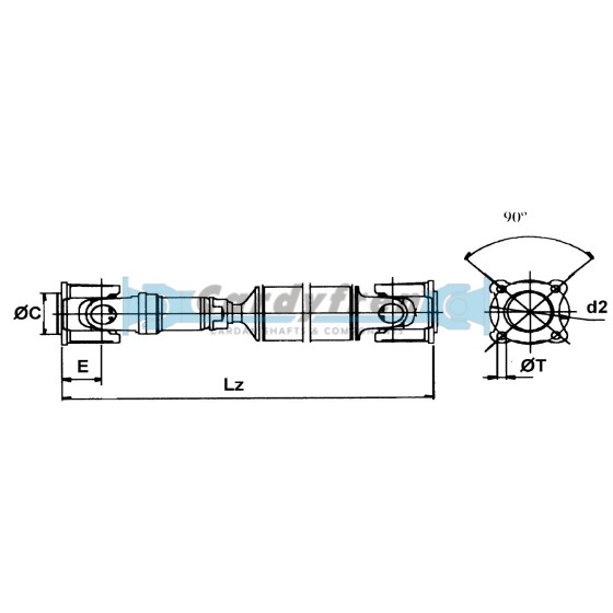 TRANSMISIÓN CARDAN NISSAN CABSTAR 1557 mm