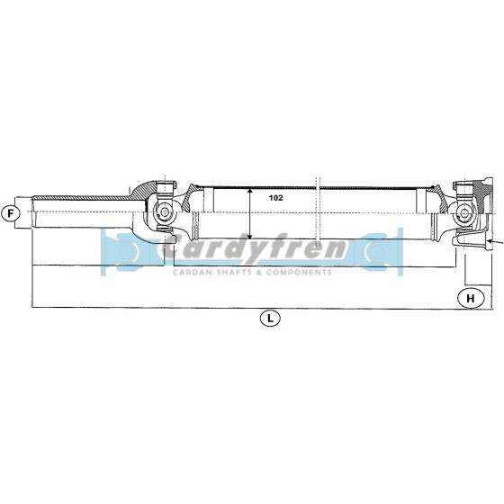 TRANSMISIÓN CARDAN NISSAN NAVARA 1522,9