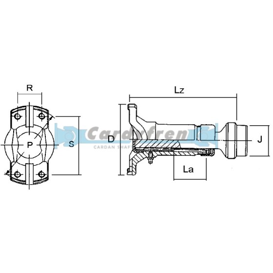 HORQUILLA CORREDERA MECHANICS PARA CRUZ 79.35,x33,34 mm