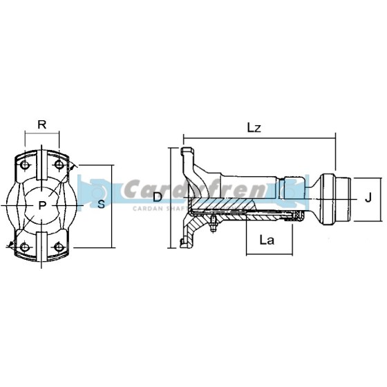 HORQUILLA CORREDERA MECHANICS PARA CRUZ 79.35,x33,34 mm