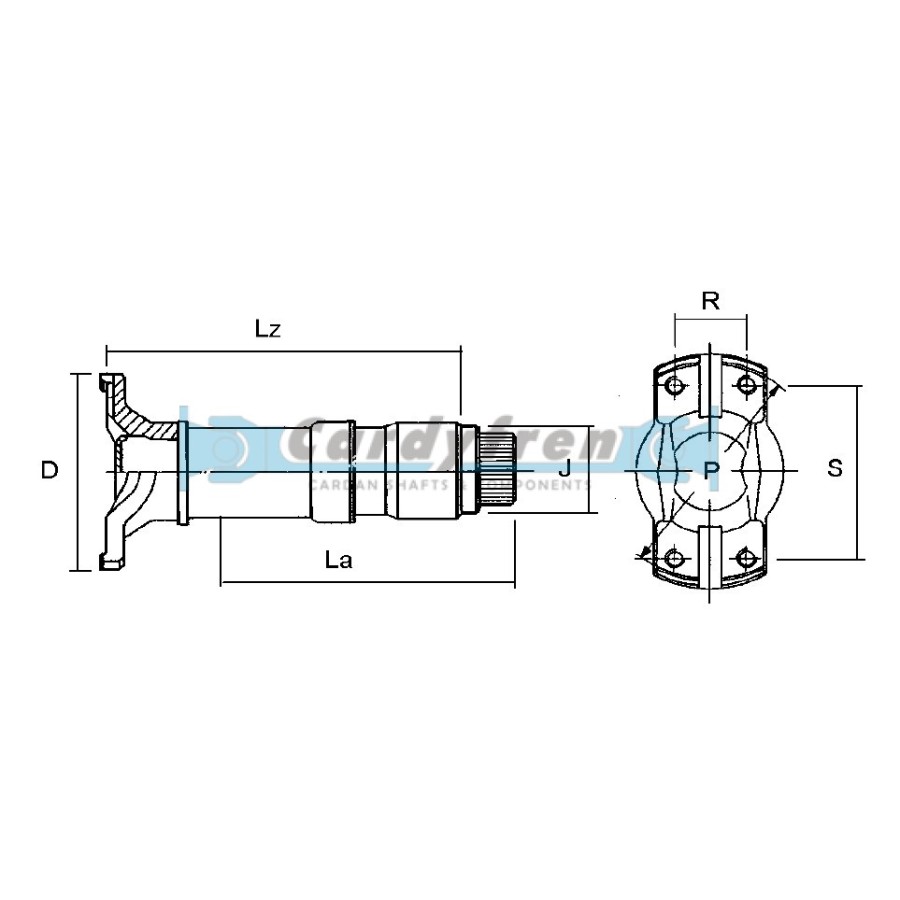 SLIP YOKE  5C MECHANICS FOR U-JOINT  115x42,8
