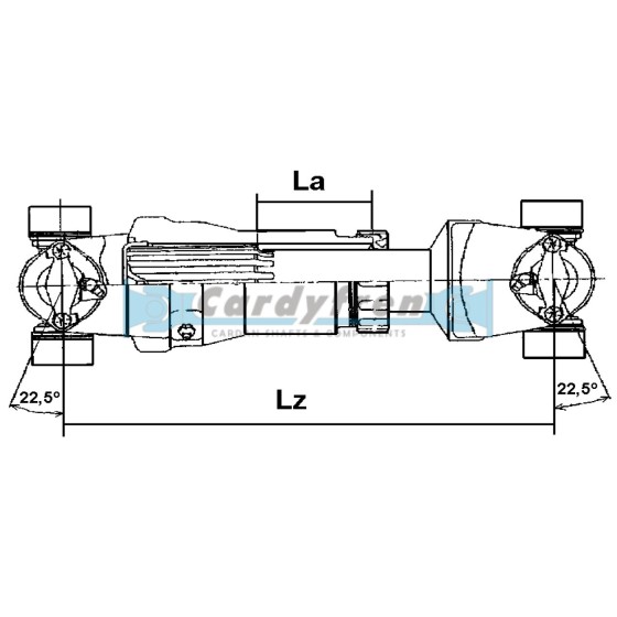 TRANSMISIÓN CARDAN CORTO SPICER 1610 CASE 220 mm