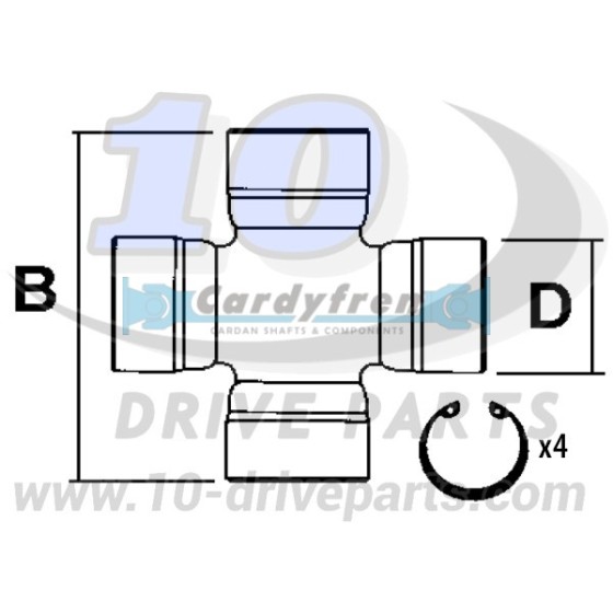 CRUZ Ø 23,80x61,20 SERIE 1100 SIN MANTENIMIENTO