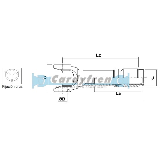 HORQUILLA CORREDERA VOLVO 400 333 mm