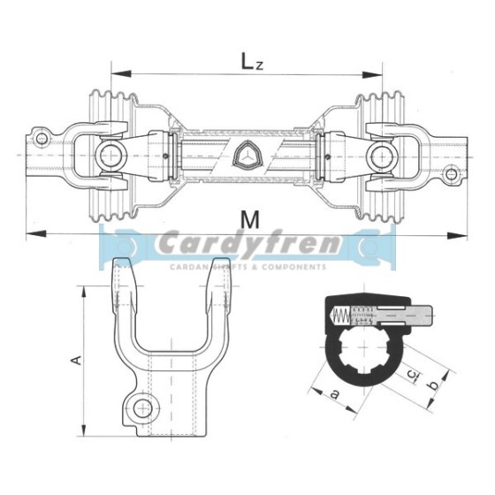 CARDAN AGRICOLA SERIE 1350 1200mm