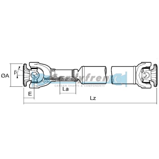 TRANSMISION CARDAN LAND ROVER  88 529 mm