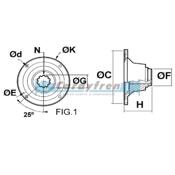 BRIDA PUENTE CENTRAL DANA SPICER SERIE 1310