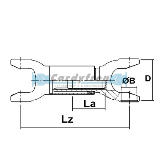 CUERPO CARDAN EXTRA CORTO 2040 302mm